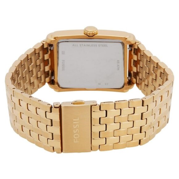 NWT Authentic Fossil Carraway Quartz Gold Dial Watch - Picture 3 of 3